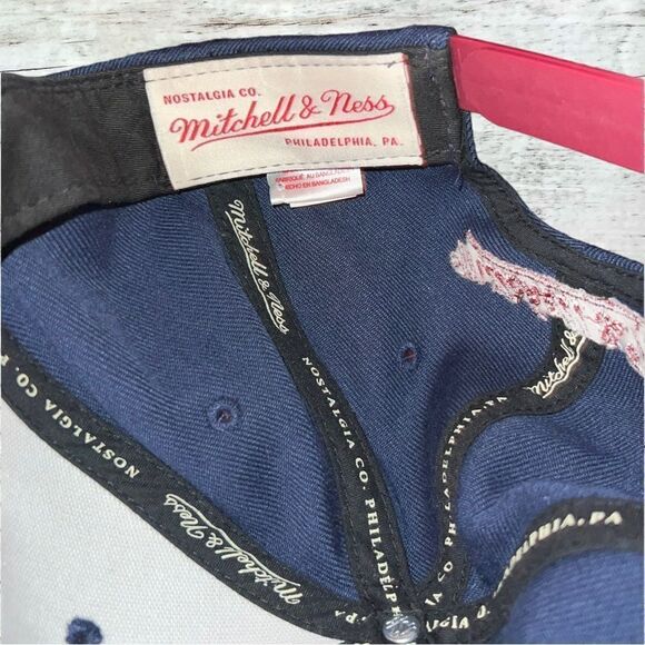 Mitchell & Ness Navy/Wine Cleveland Cavaliers Logo Adjustable SnapBack Hat - Picture 7 of 8